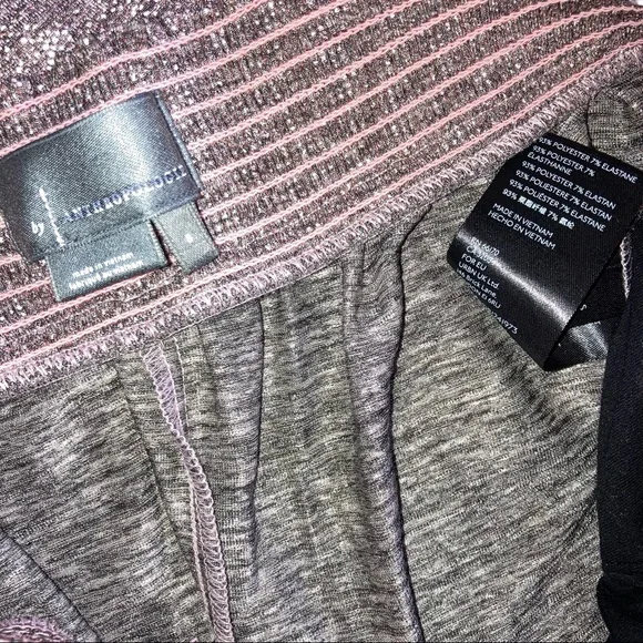 Anthropologie Pink Rose Metallic Shimmer Jogger Trouser Pants NWT - Picture 9 of 16
